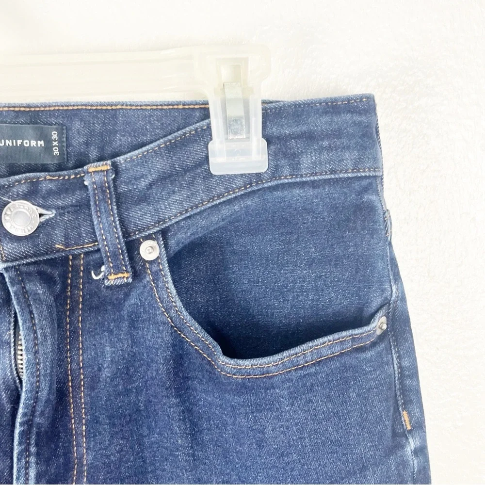 EVERLANE Dark Wash Straight Leg Five Pockets Uniform Jeans, Size 30 x 30
